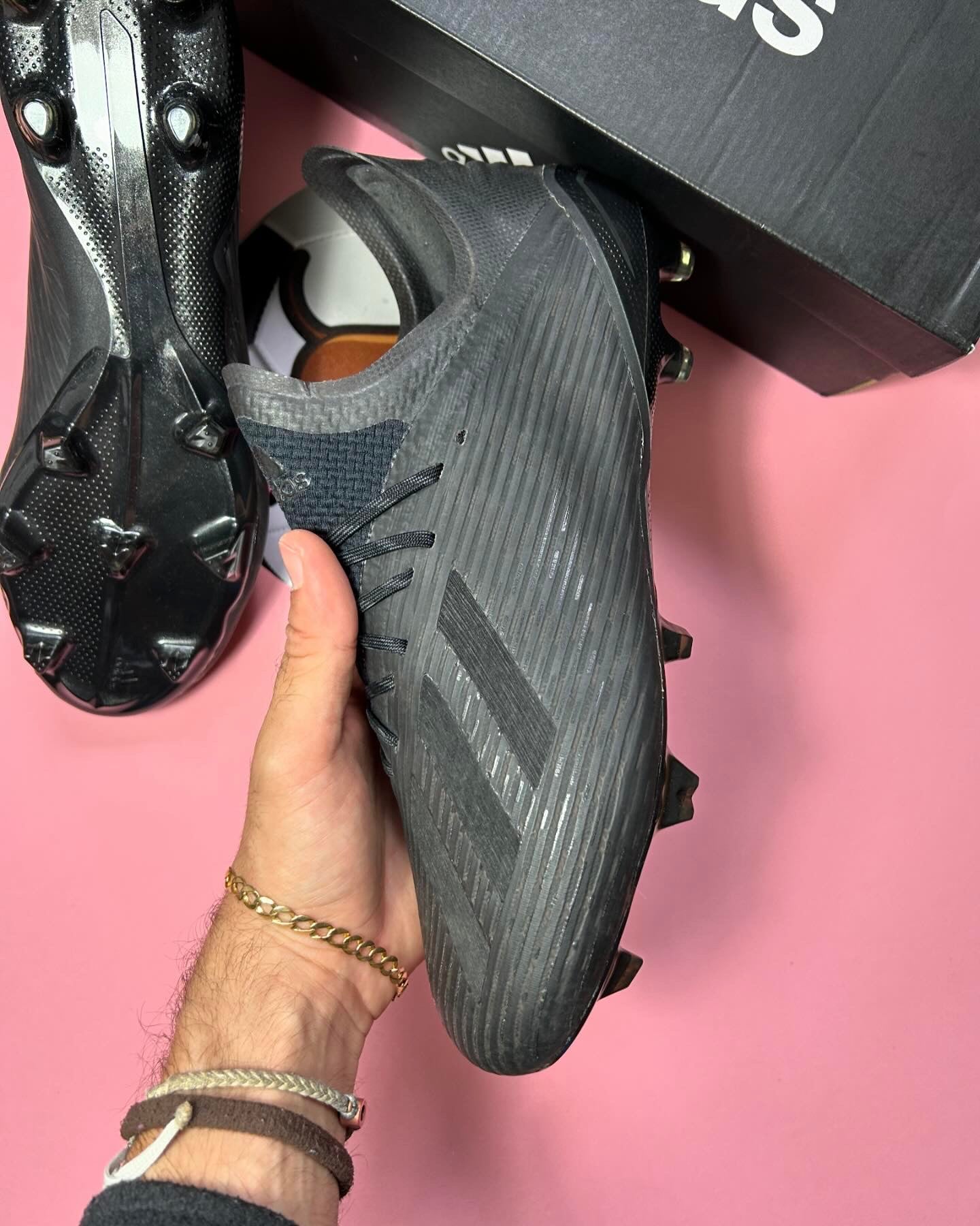 Adidas X 19.1 FG/AG Dark Motion - Core Black/Silver Metallic