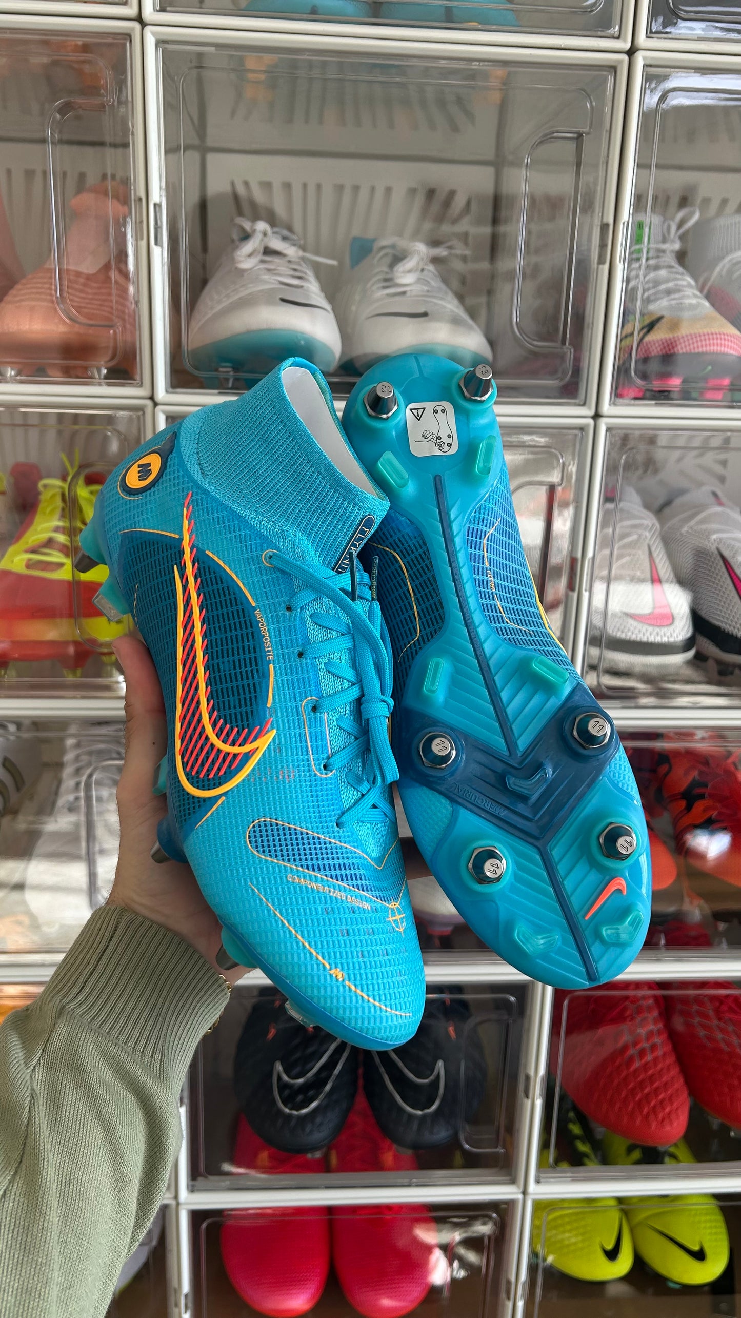 Nike superfly 8 elite sg-pro blue player edition